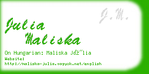 julia maliska business card